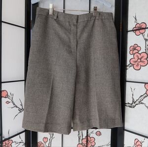 Women's Gray Wide-leg Cropped Shorts Culottes City Shorts Size 30